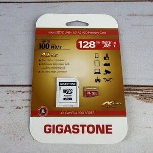Gigastone Micros Uhs-1 U3 A2 V30 Memory Card 128gb